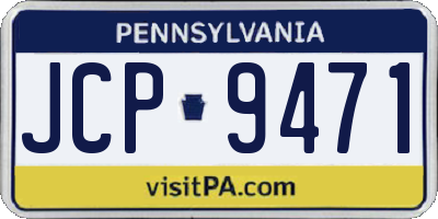 PA license plate JCP9471