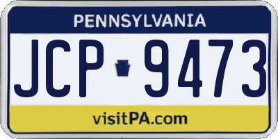 PA license plate JCP9473