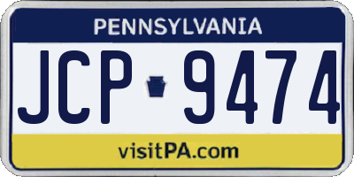 PA license plate JCP9474