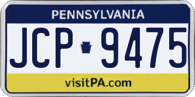 PA license plate JCP9475