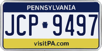 PA license plate JCP9497