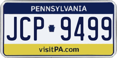 PA license plate JCP9499