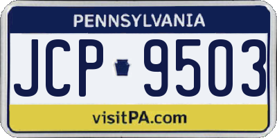 PA license plate JCP9503