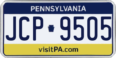 PA license plate JCP9505
