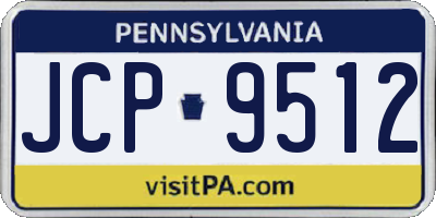 PA license plate JCP9512