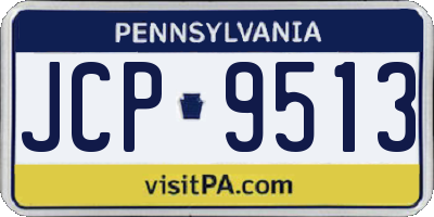 PA license plate JCP9513