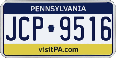 PA license plate JCP9516