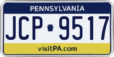 PA license plate JCP9517