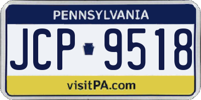 PA license plate JCP9518