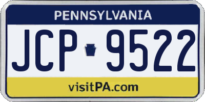 PA license plate JCP9522