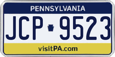 PA license plate JCP9523