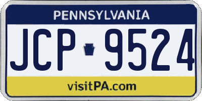 PA license plate JCP9524