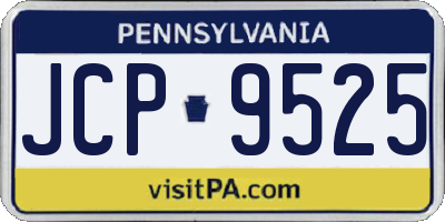 PA license plate JCP9525