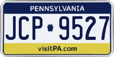 PA license plate JCP9527
