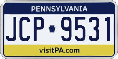 PA license plate JCP9531