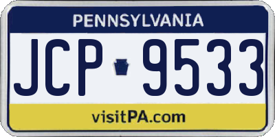 PA license plate JCP9533
