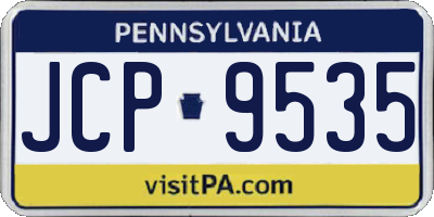 PA license plate JCP9535