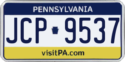 PA license plate JCP9537