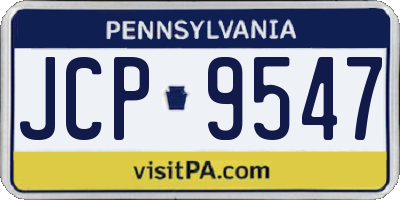 PA license plate JCP9547