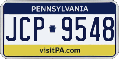 PA license plate JCP9548
