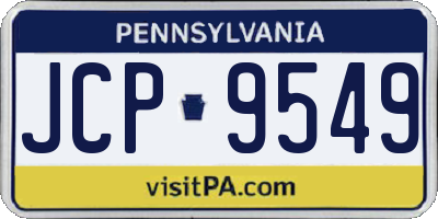 PA license plate JCP9549