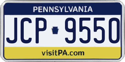 PA license plate JCP9550
