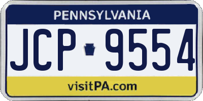 PA license plate JCP9554
