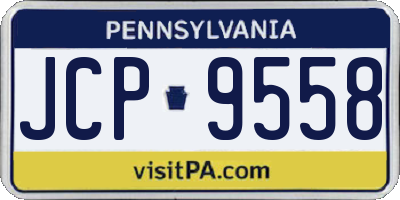 PA license plate JCP9558