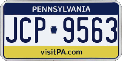 PA license plate JCP9563