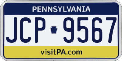 PA license plate JCP9567