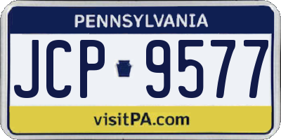 PA license plate JCP9577