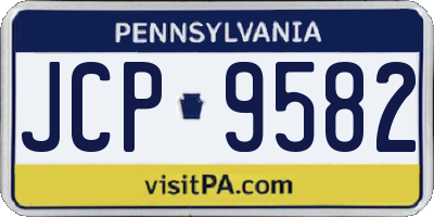 PA license plate JCP9582