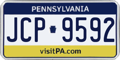 PA license plate JCP9592