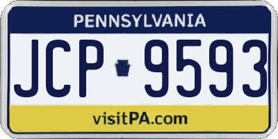PA license plate JCP9593
