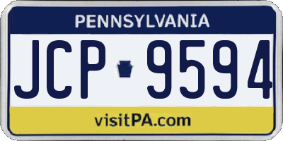 PA license plate JCP9594