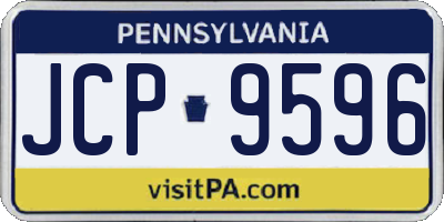 PA license plate JCP9596