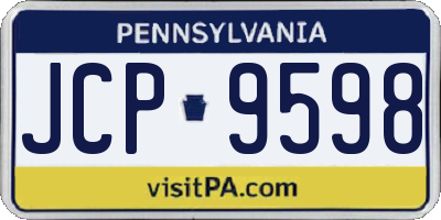 PA license plate JCP9598