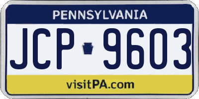 PA license plate JCP9603