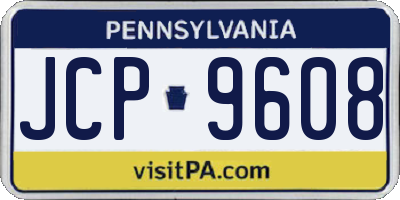 PA license plate JCP9608