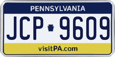PA license plate JCP9609