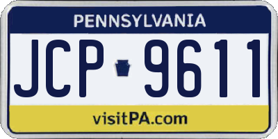 PA license plate JCP9611