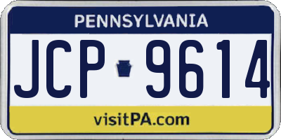 PA license plate JCP9614