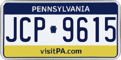 PA license plate JCP9615