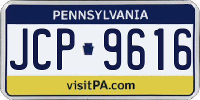 PA license plate JCP9616