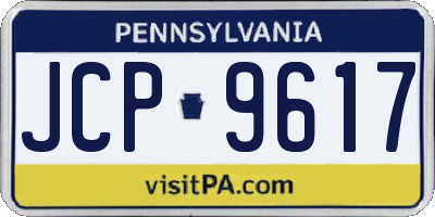 PA license plate JCP9617