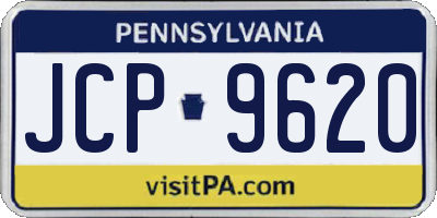 PA license plate JCP9620