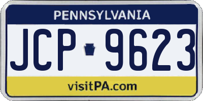 PA license plate JCP9623