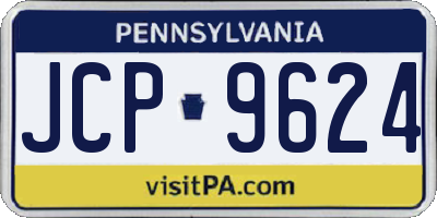 PA license plate JCP9624