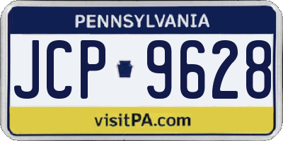 PA license plate JCP9628