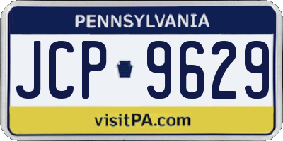 PA license plate JCP9629